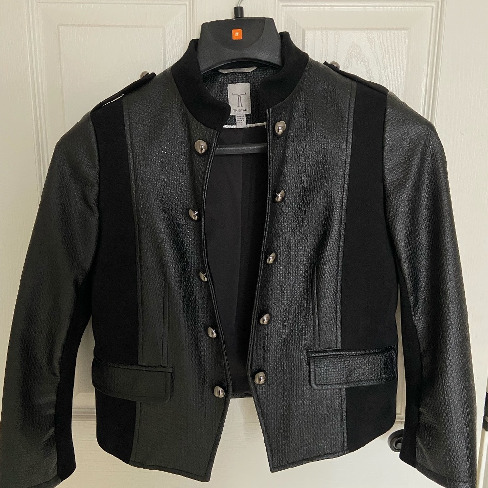 Black Jacket with Silver Button Detailing